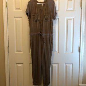 Free People tan jumpsuit
